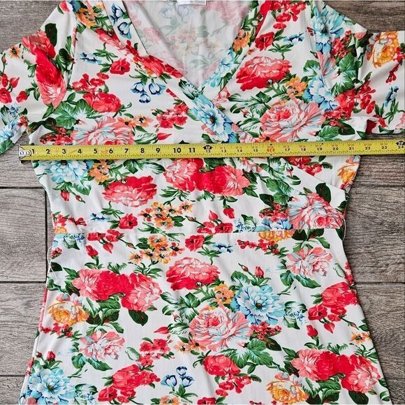 Measeor Short Sleeve Floral Maxi Dress Size XXL - Picture 6 of 15
